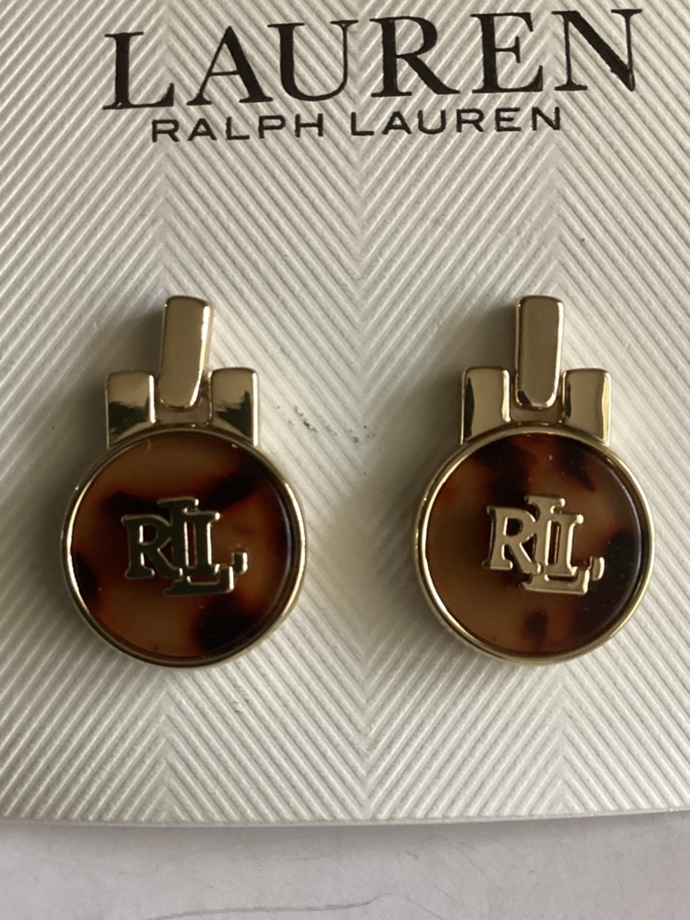 Lauren Ralph Lauren Gold-Tone Clip-On Markers with Tortoiseshell Inlay